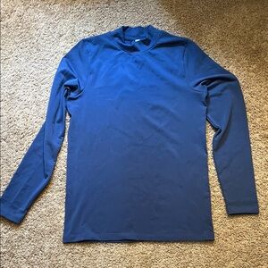 Athleta Steel Blue Long Sleeve Mock Neck